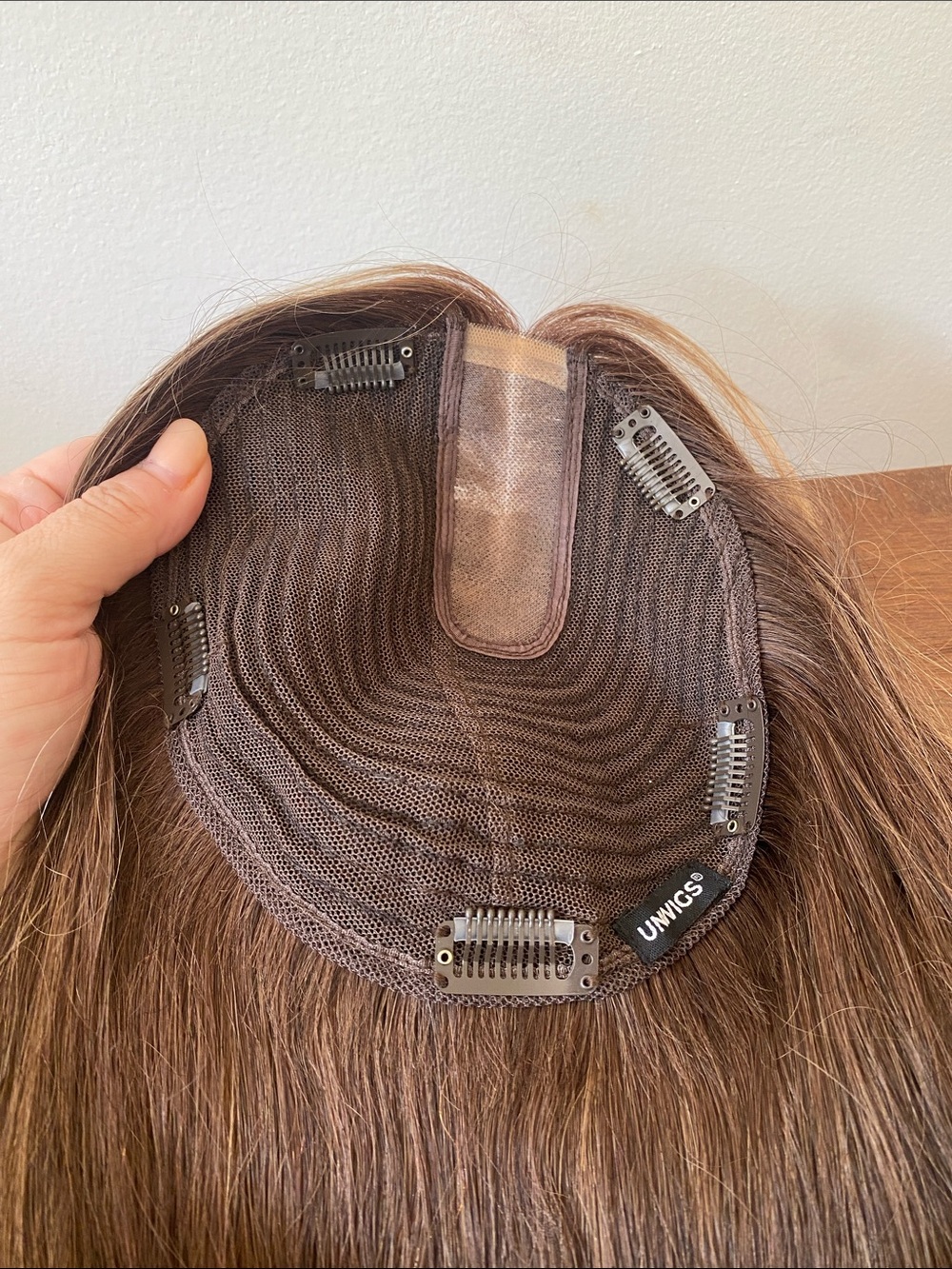 Uniwigs Courtney Human Hair Topper in Chocolate Caramel - Picture 5 of 6